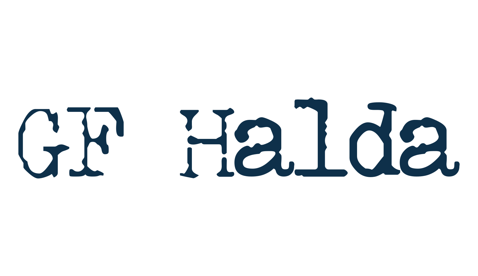 GF Halda, typewriter font preview