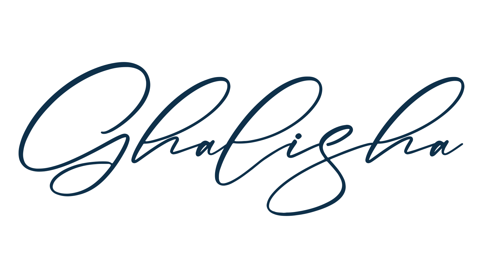 Ghalisha, script handwritten fancy decorative calligraphy font preview