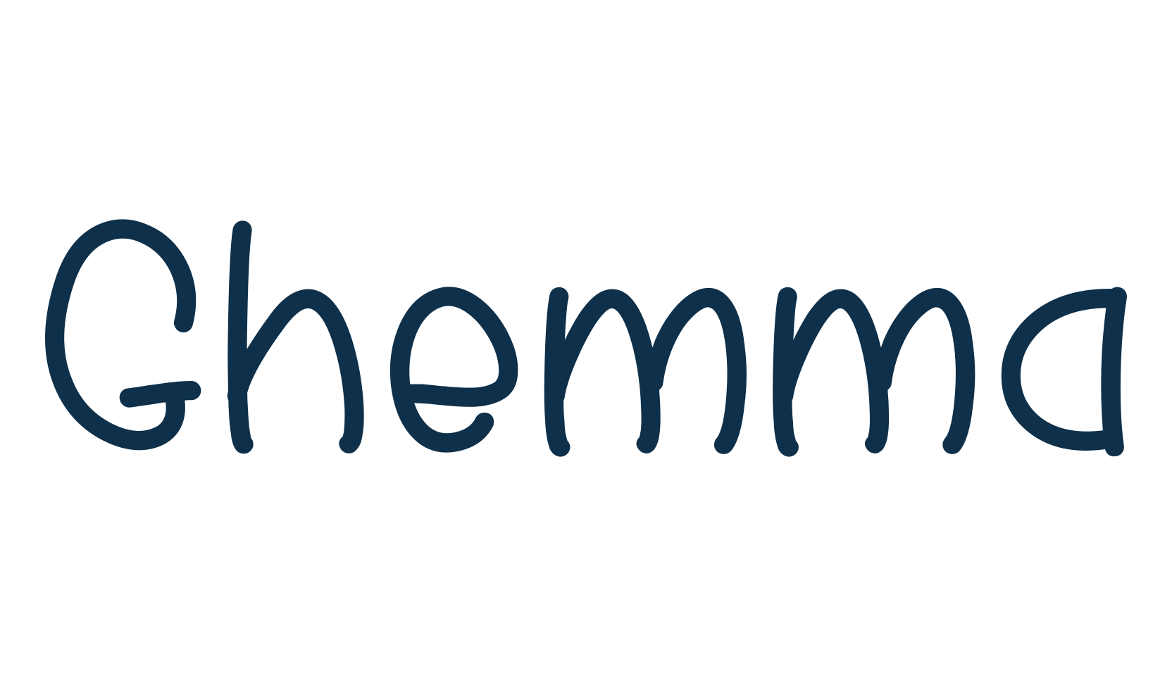 Ghemma, handwriting font preview