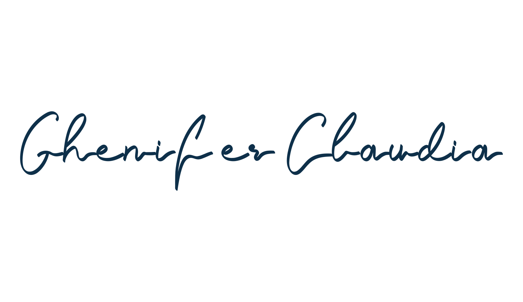 Ghenifer Claudia, script handwritten fancy decorative calligraphy font preview