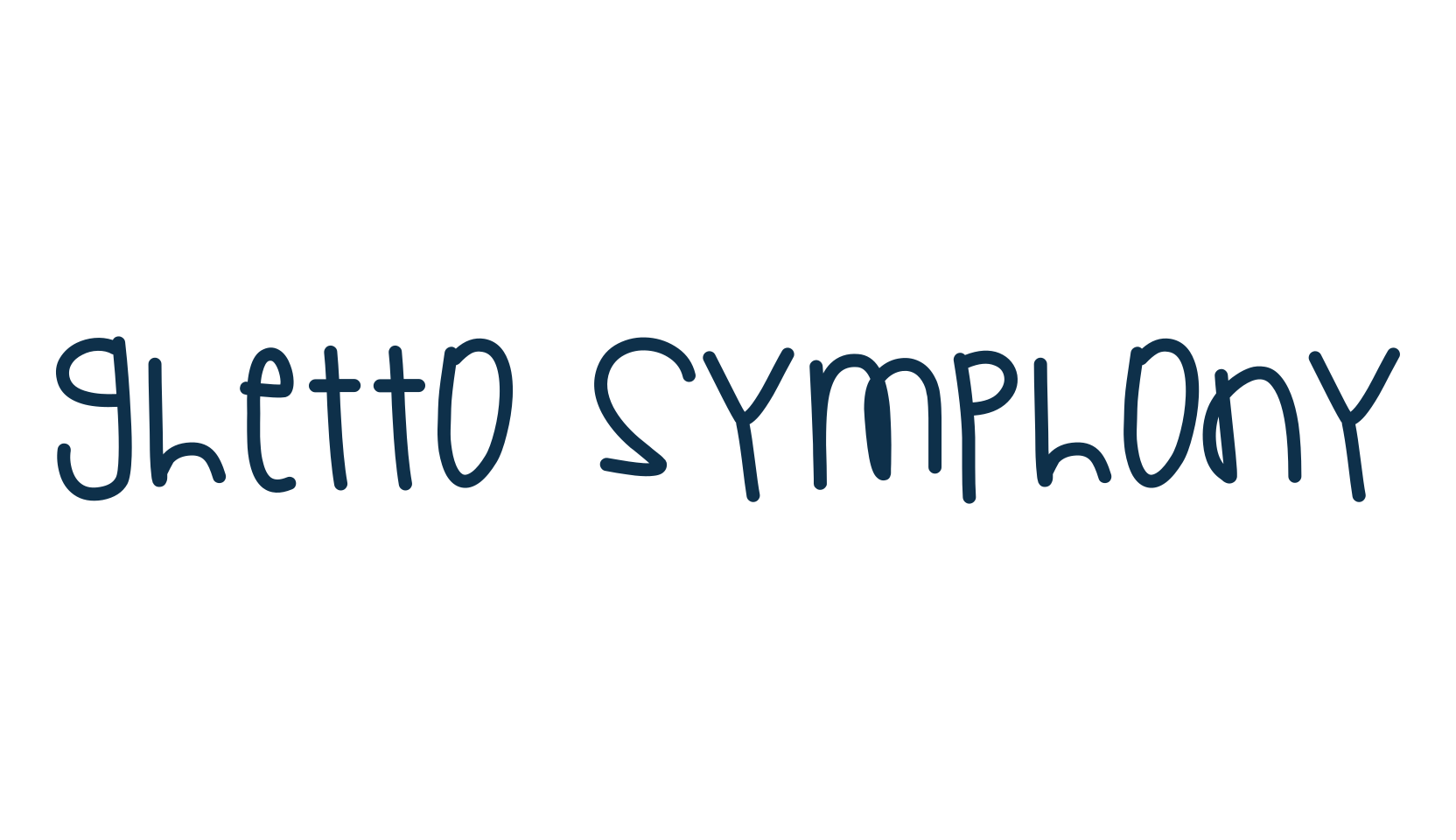 Ghetto Symphony, script handwritten fancy decorative calligraphy font preview