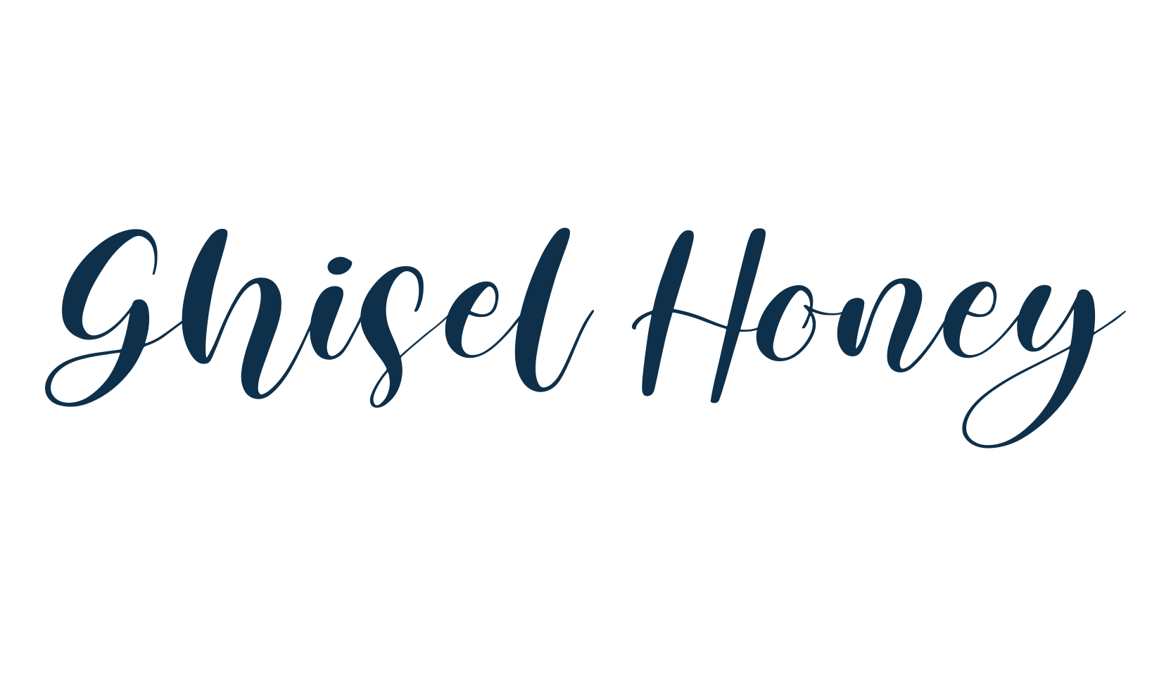 Ghisel Honey, script calligraphy fancy decorative font preview