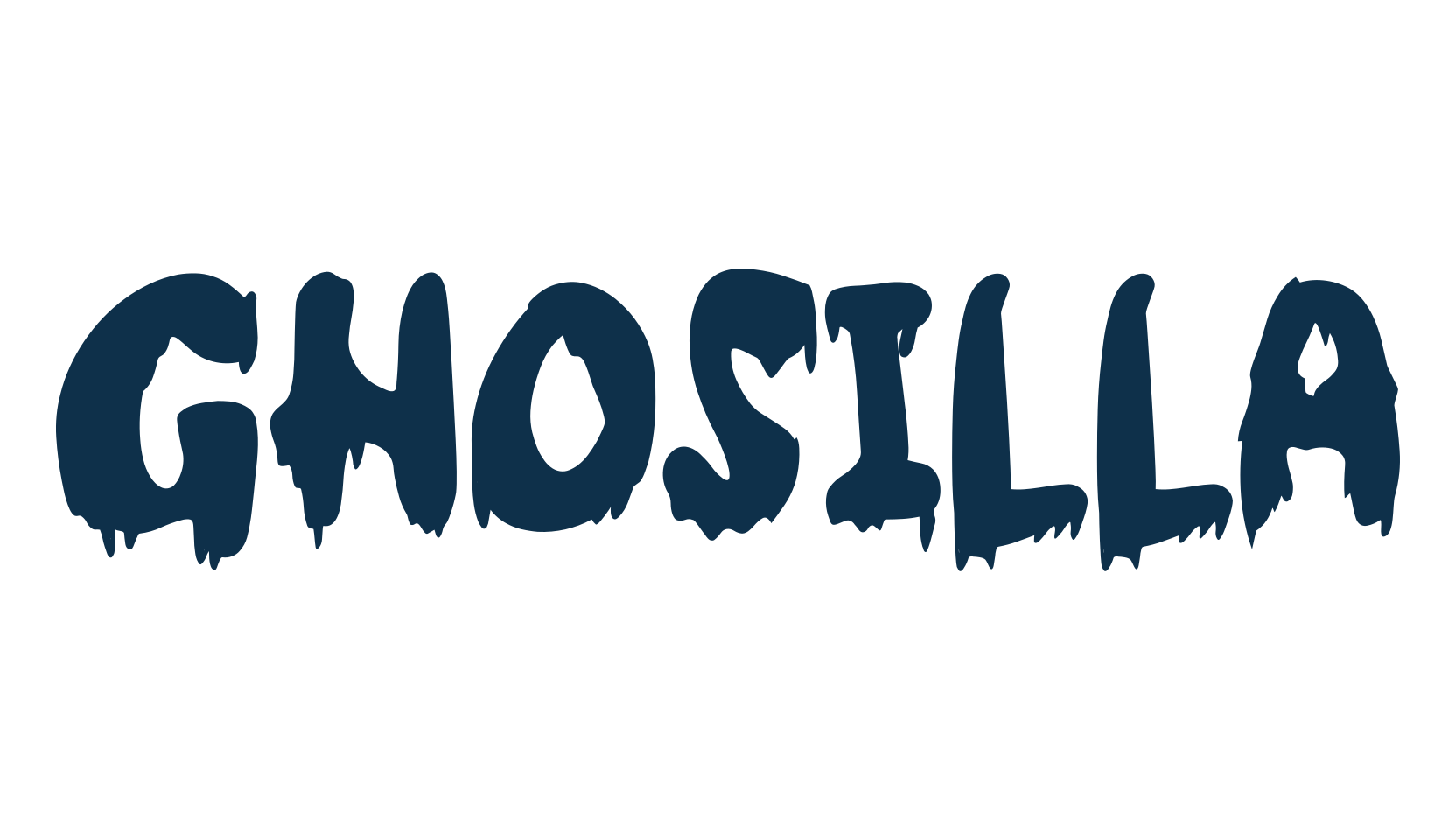 Ghosilla, halloween font preview