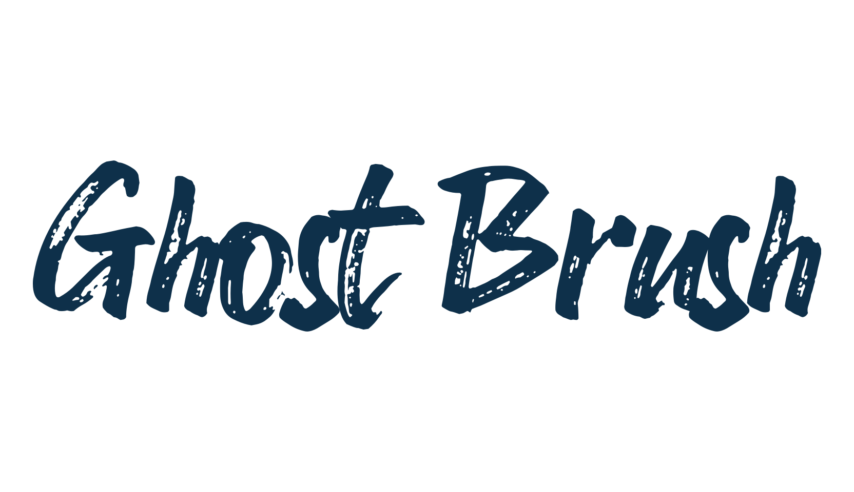Ghost Brush (ghost-brush), brush font preview