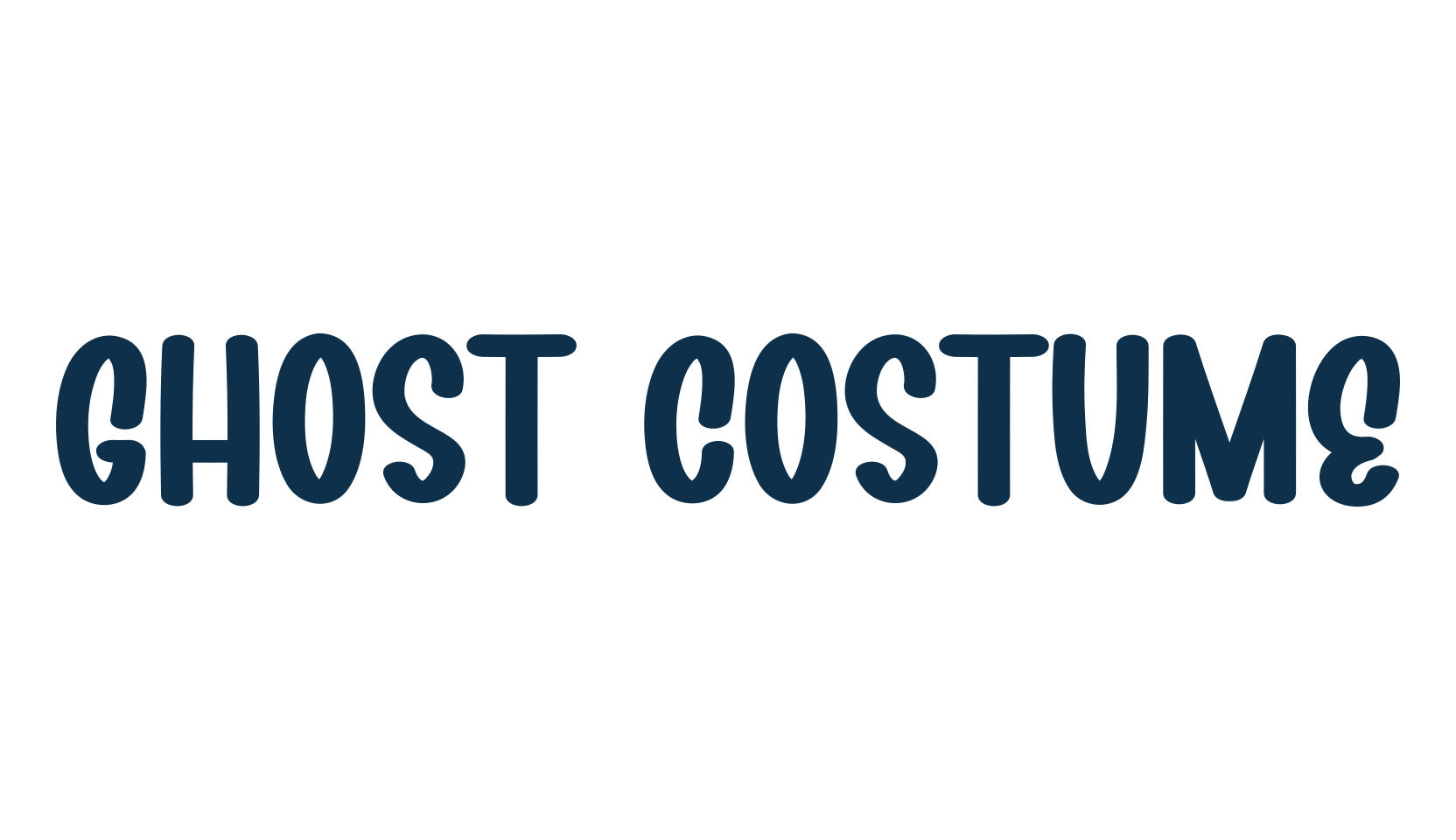 Ghost Costume, fancy decorative font preview