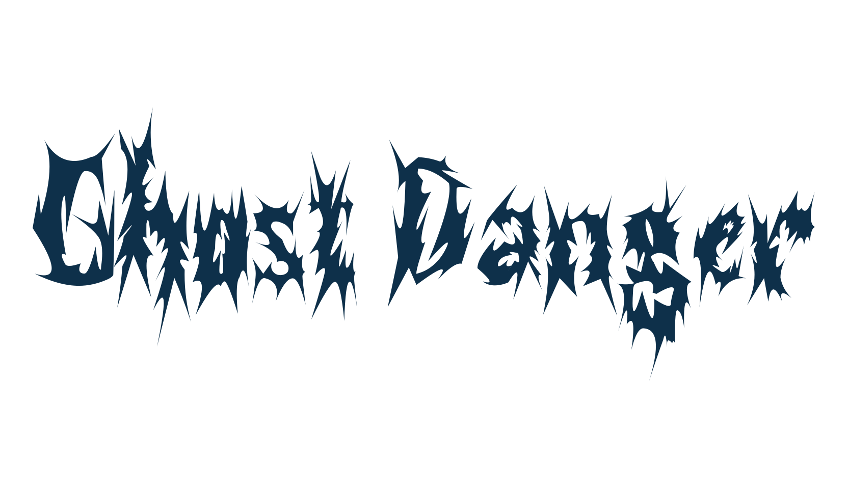 Ghost Danger, halloween font preview