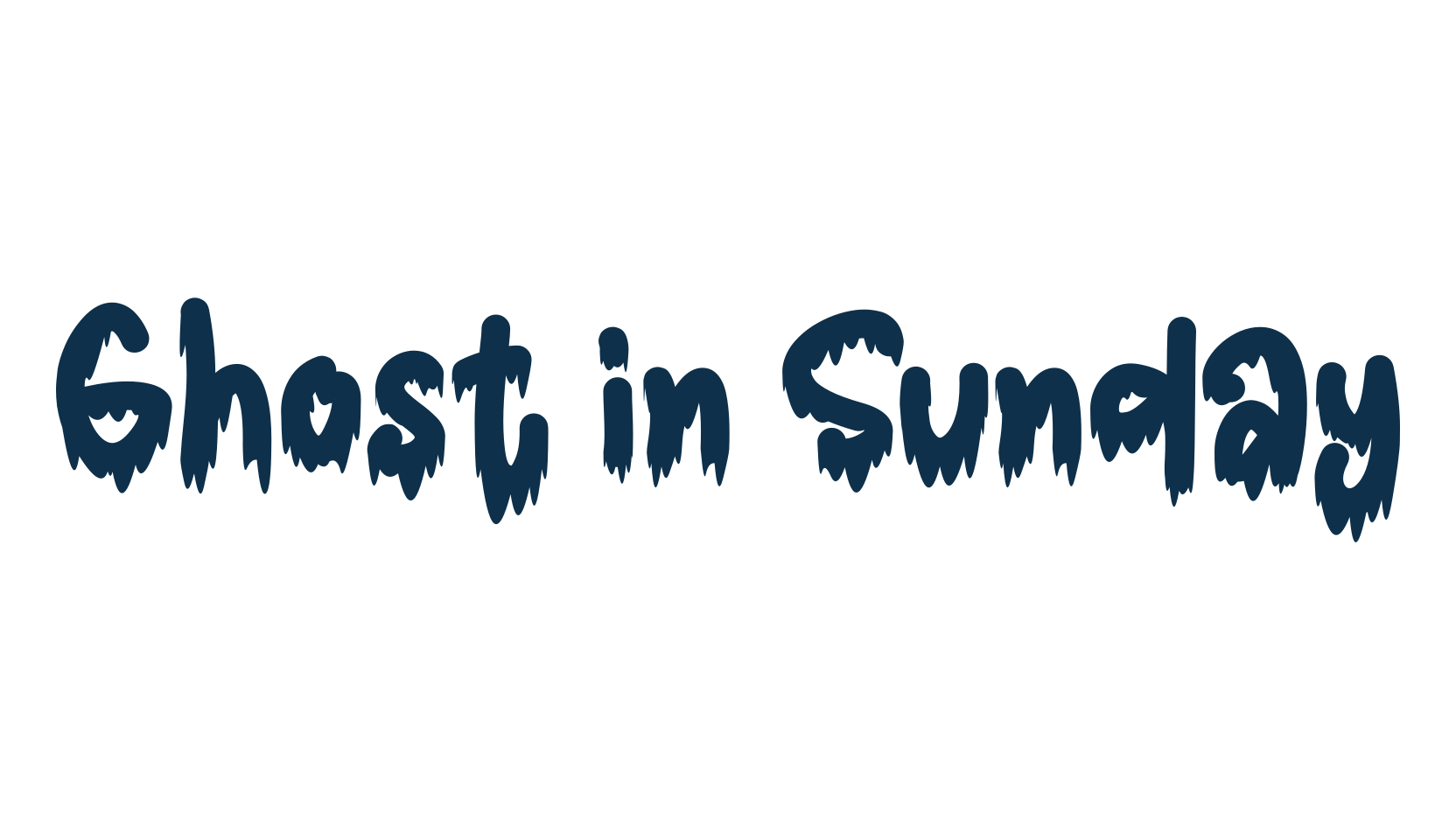 Ghost in Sunday, halloween font preview