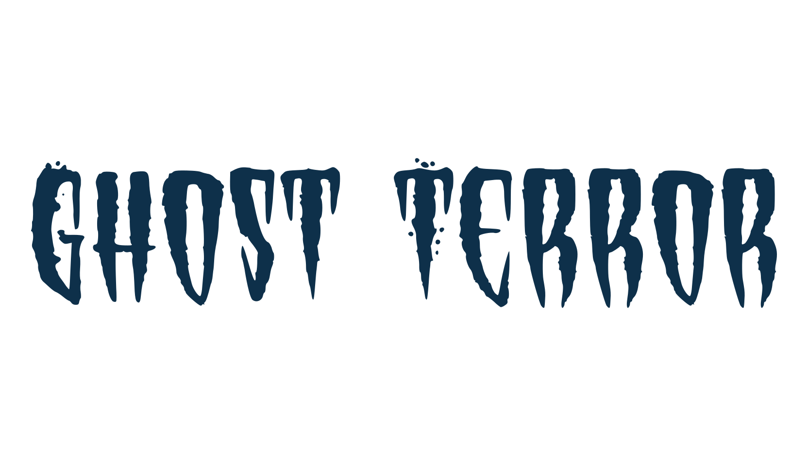 Ghost Terror, holiday halloween fancy decorative horror font preview