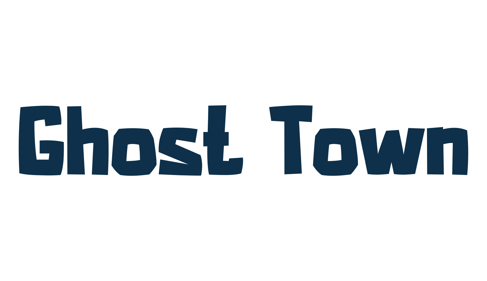 Ghost Town, cartoon font preview