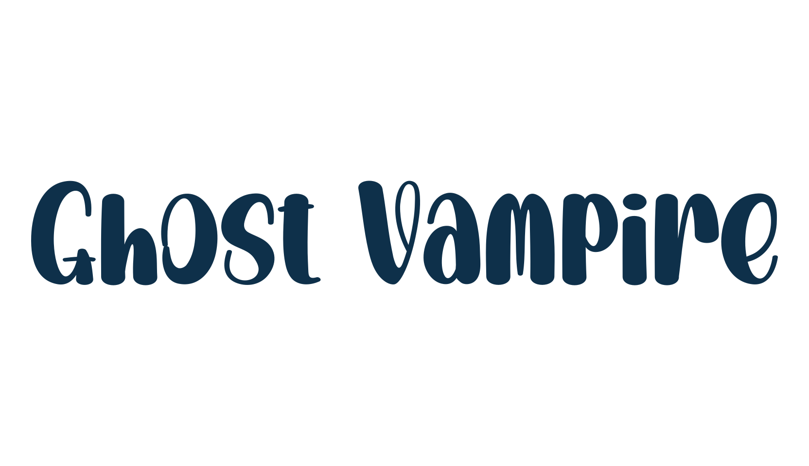 Ghost Vampire, fancy decorative font preview