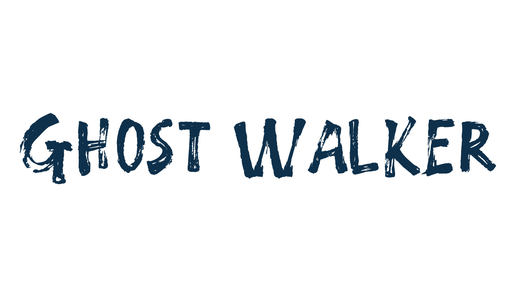 Ghost Walker, brush font preview