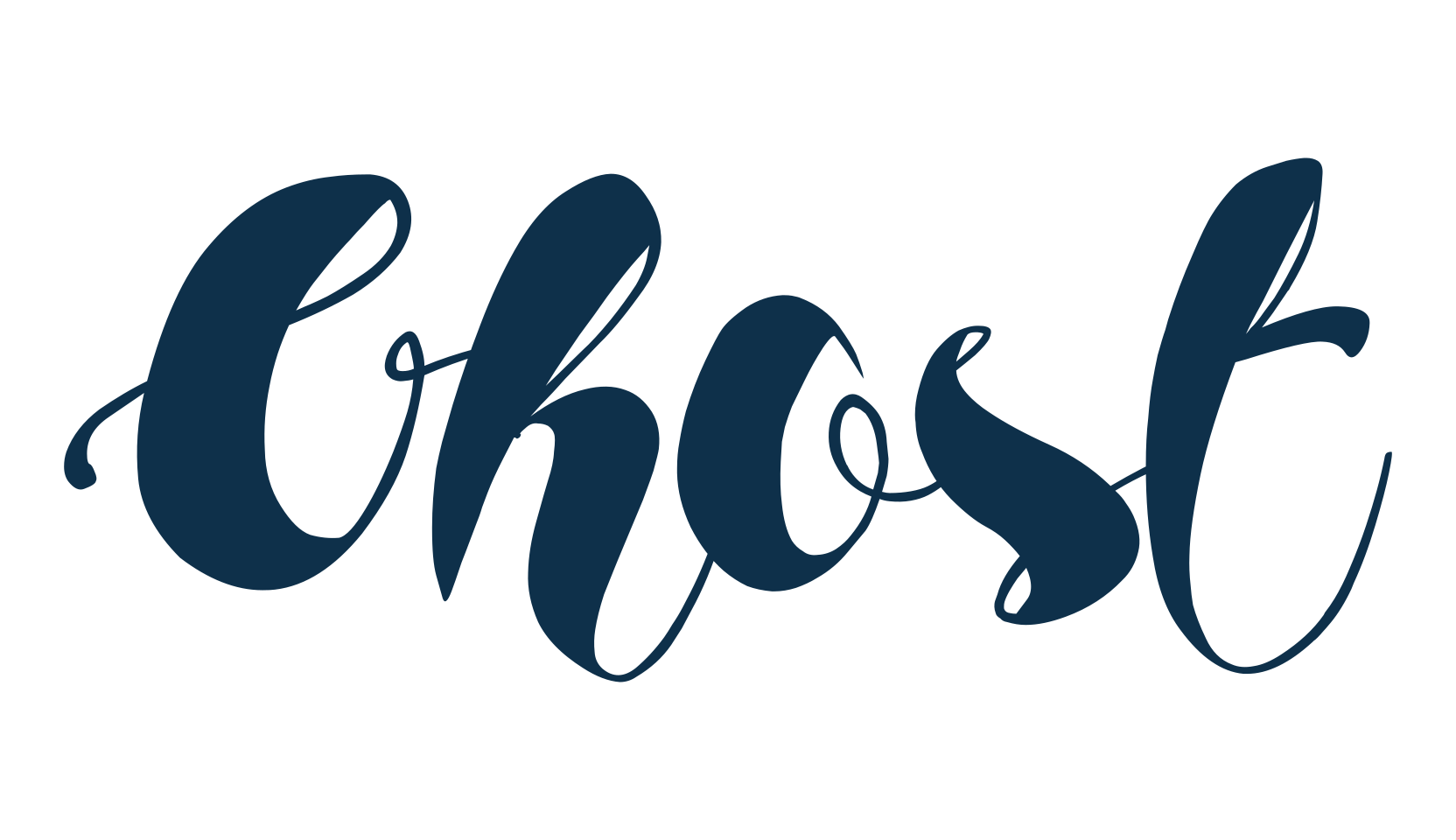 Ghost, calligraphy font preview