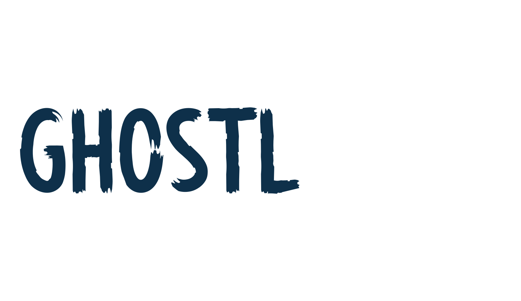 Ghostliness, script brush fancy decorative calligraphy font preview