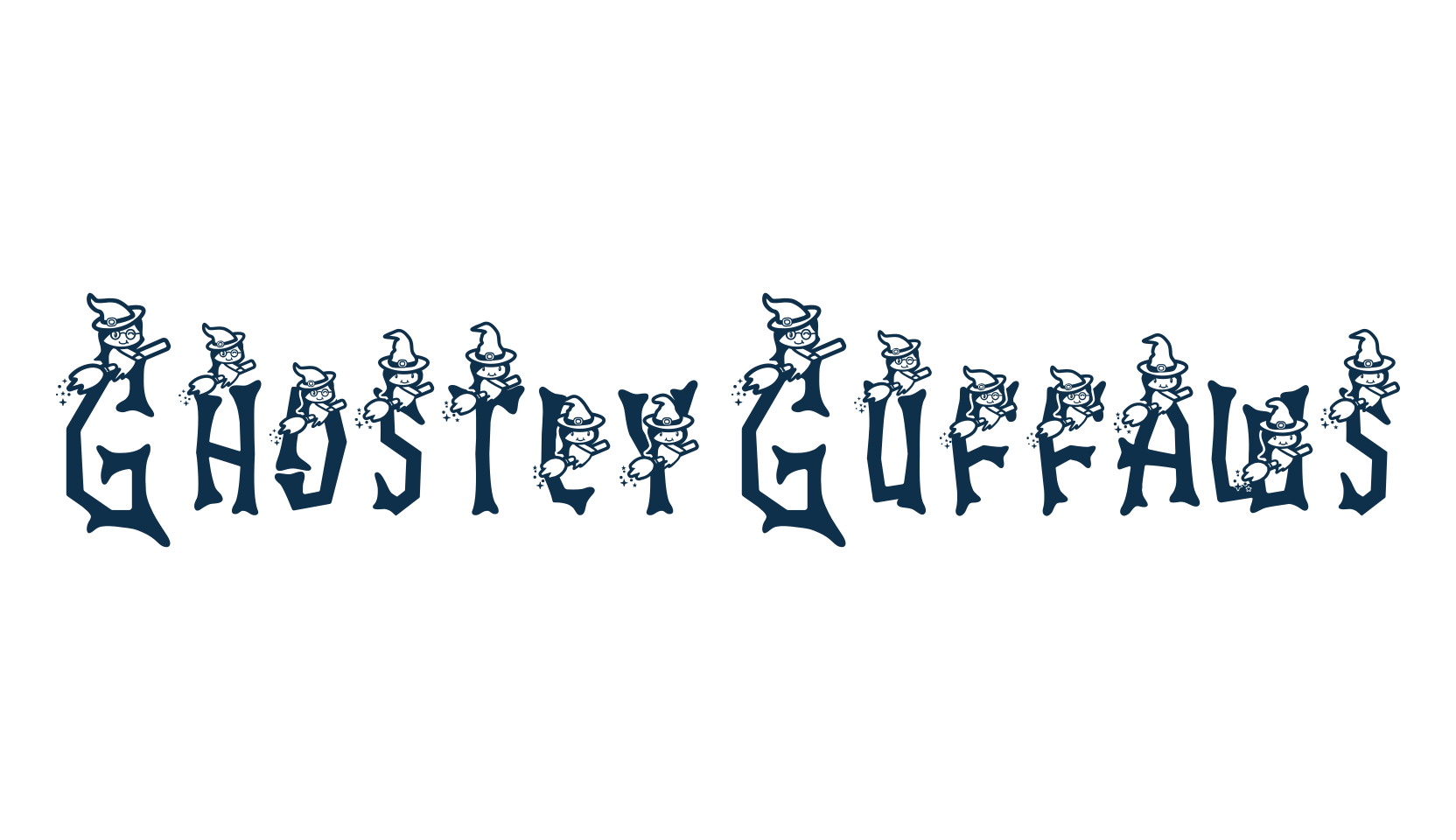 Ghostly Guffaws, fancy decorative font preview