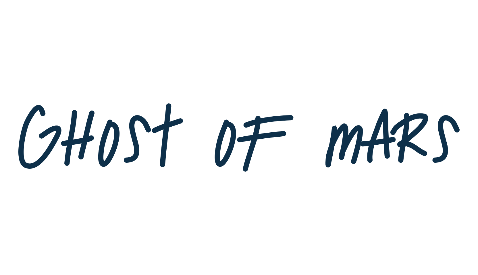Ghost Of Mars, handwriting font preview
