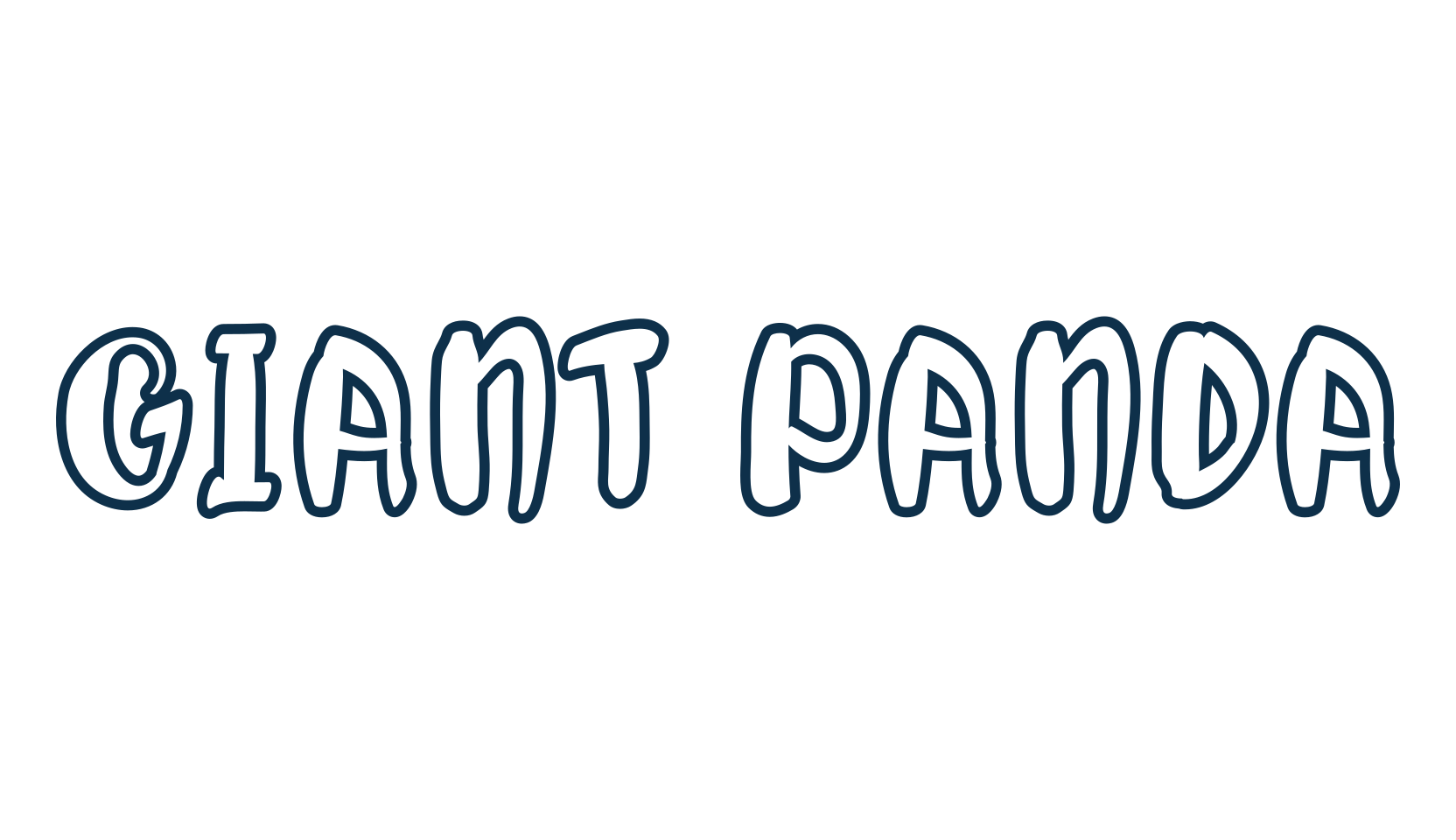 Giant Panda, cartoon font preview