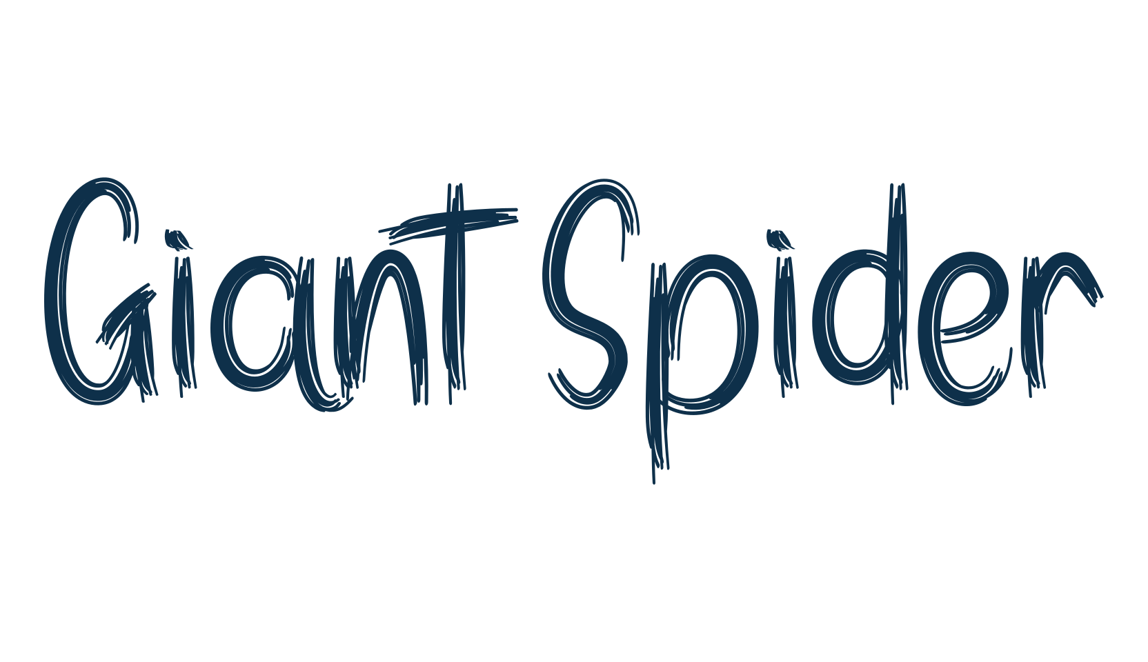 Giant Spider, halloween font preview