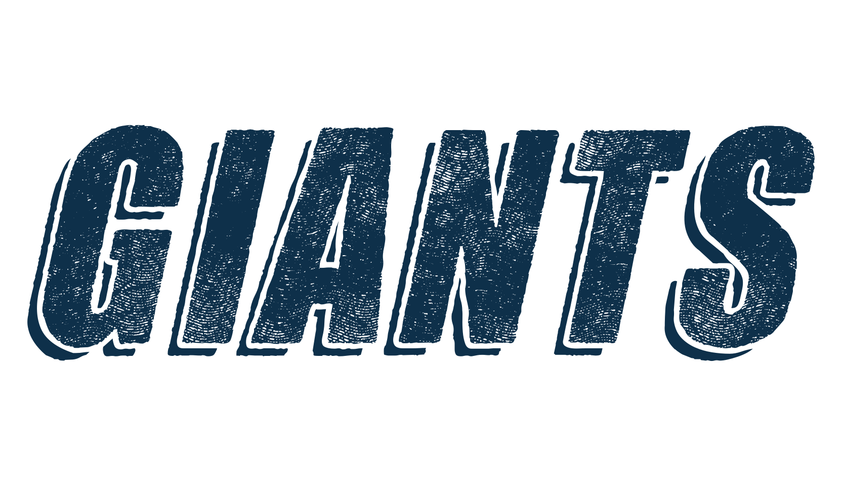 Giants, eroded font preview