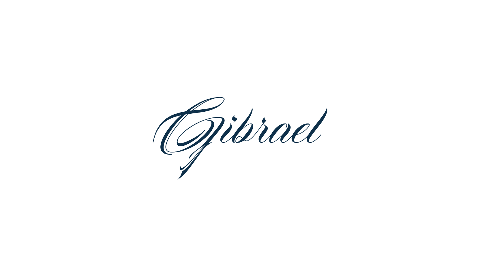 Gibrael, script calligraphy fancy decorative font preview