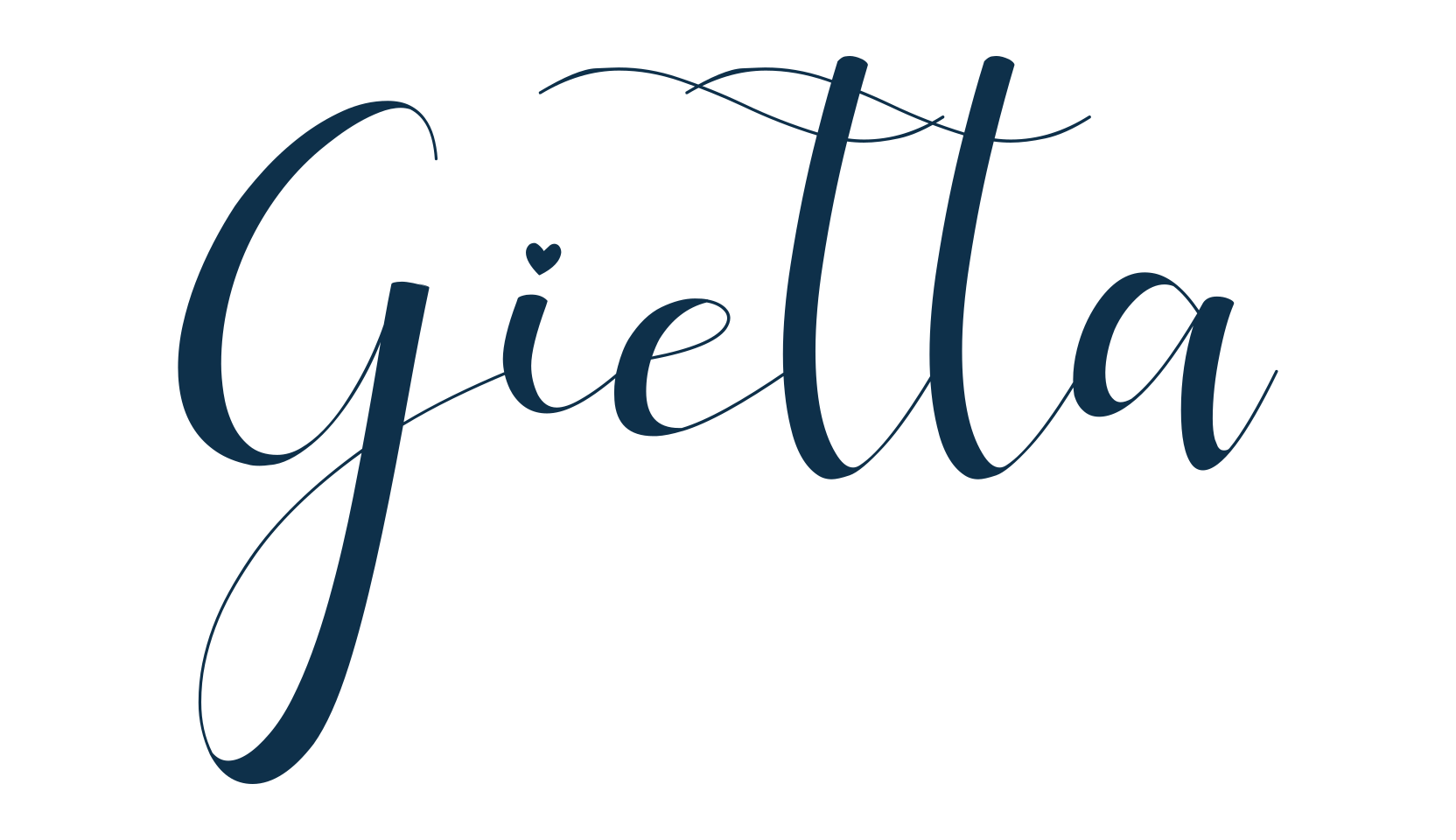 Gietta, calligraphy font preview