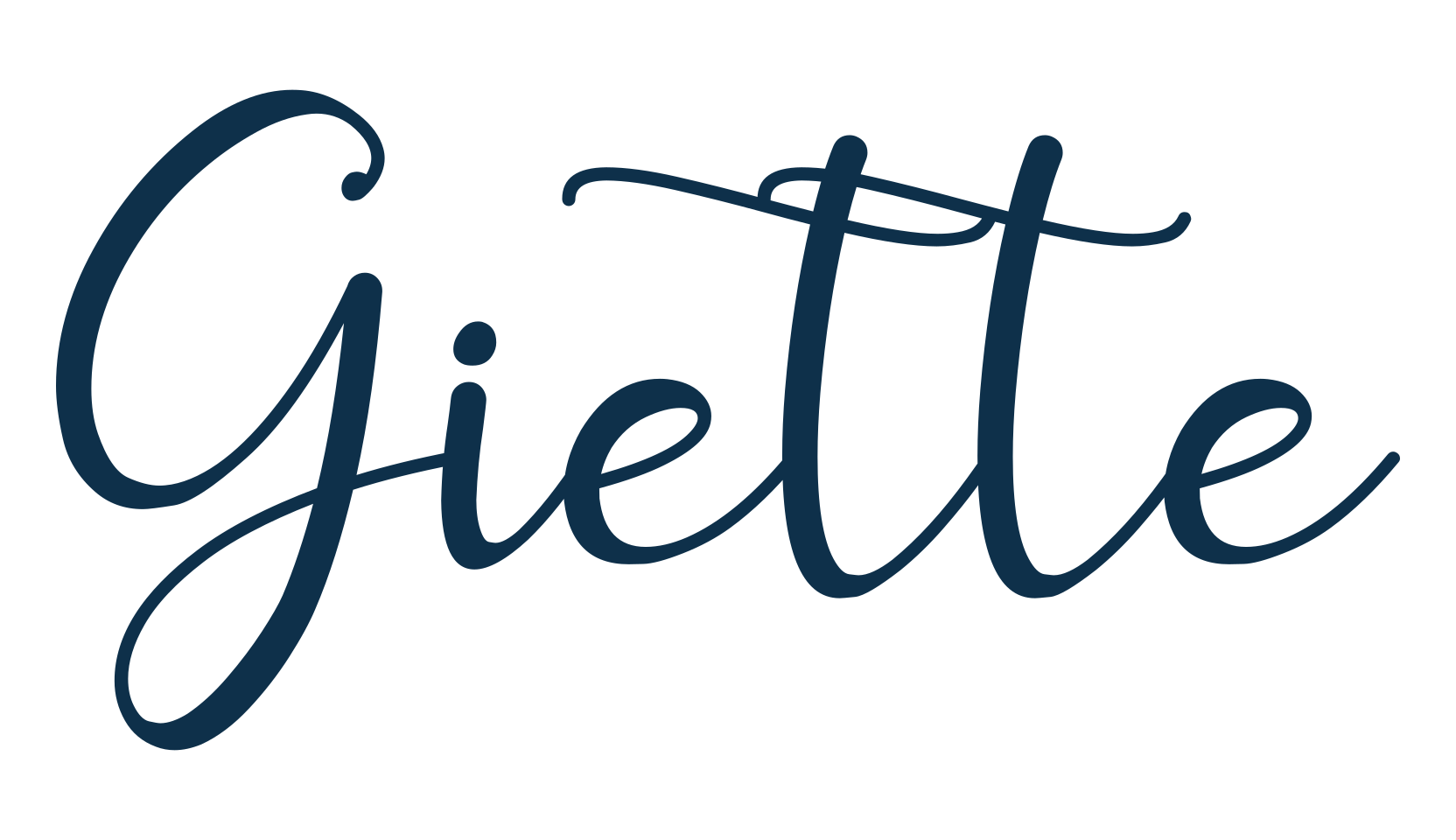 Giette, calligraphy font preview