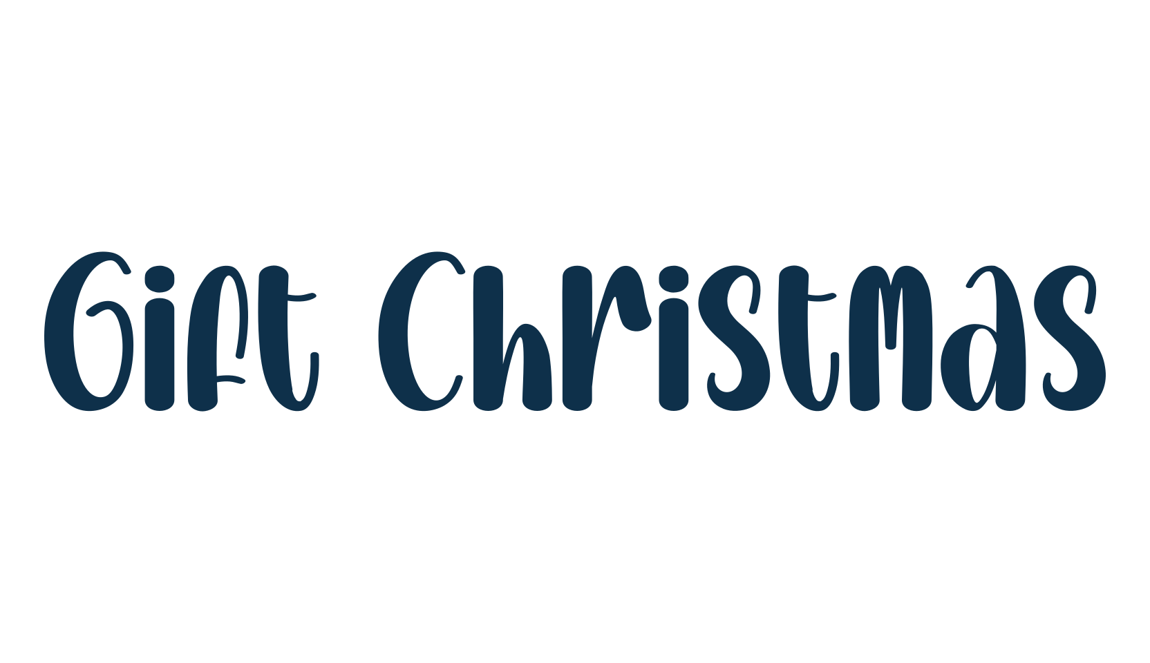 Gift Christmas, fancy decorative font preview