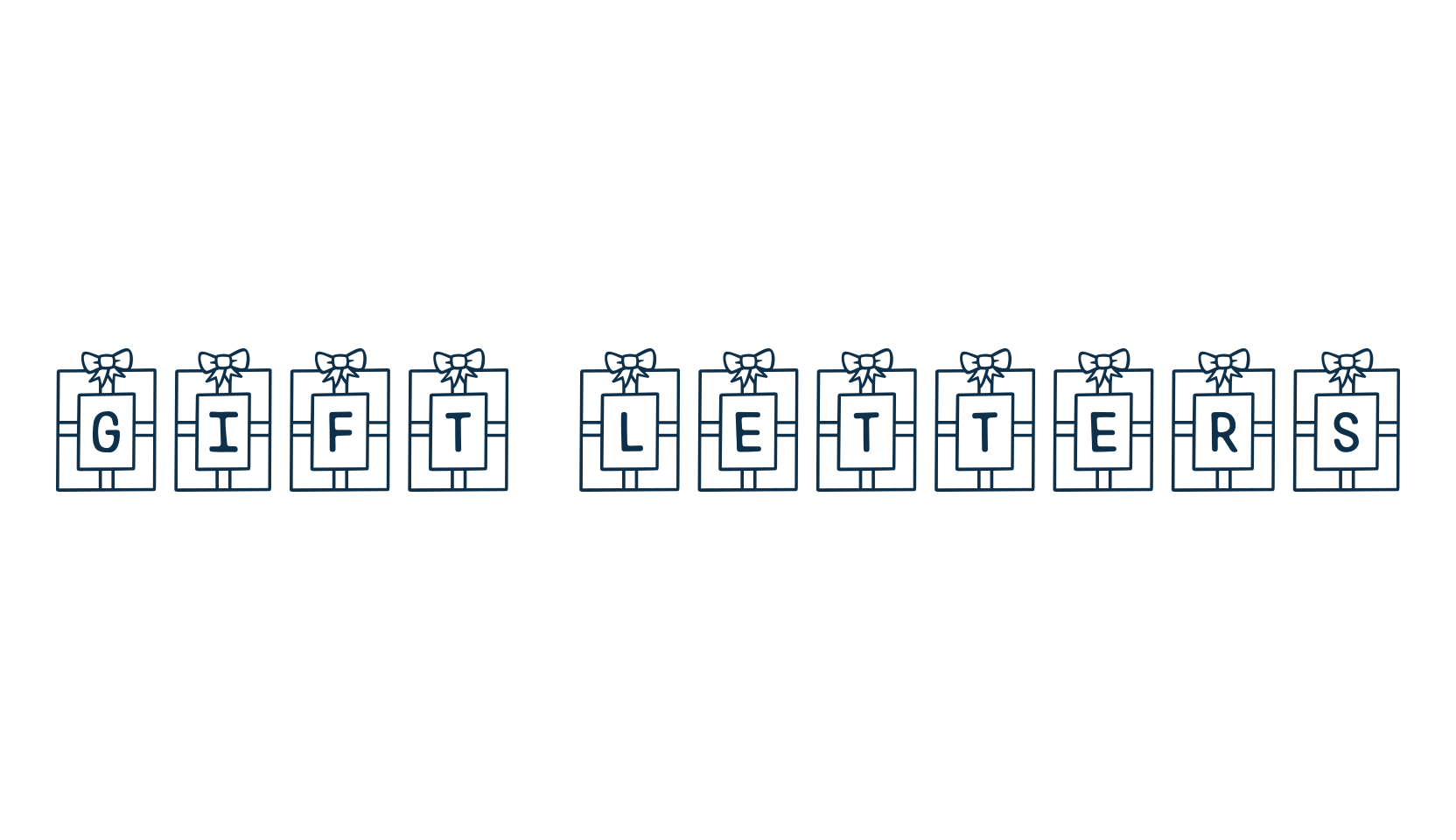 Gift Letters, display market font preview