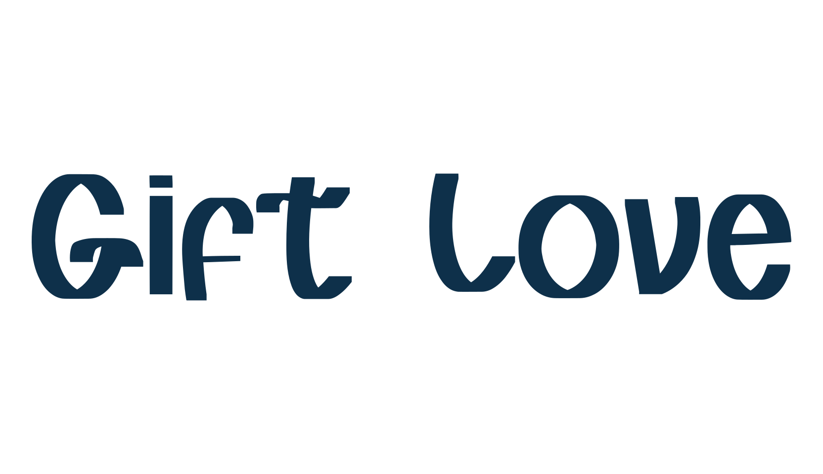 Gift Love, fancy decorative font preview