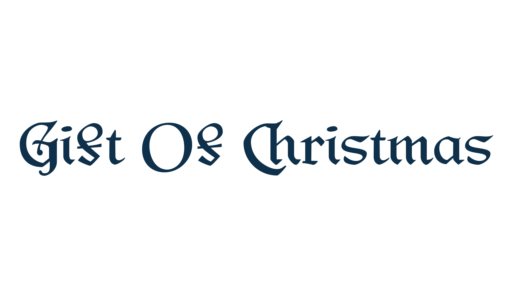 Gift Of Christmas, fancy decorative font preview
