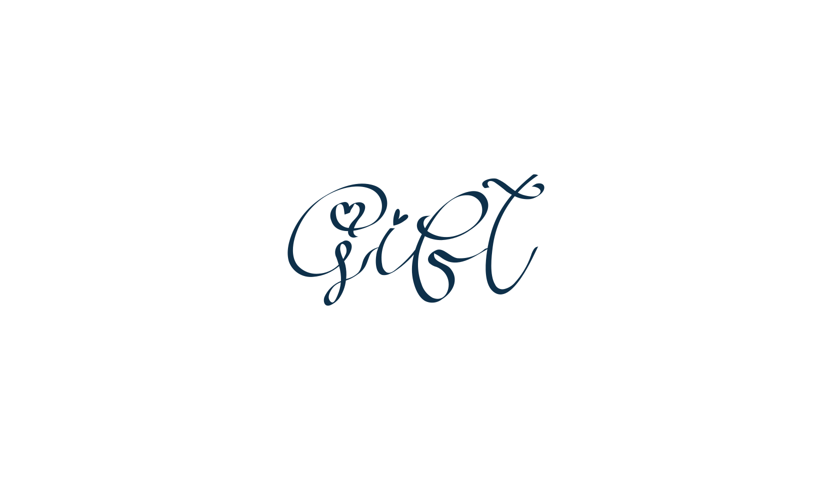 Gift, fancy decorative font preview