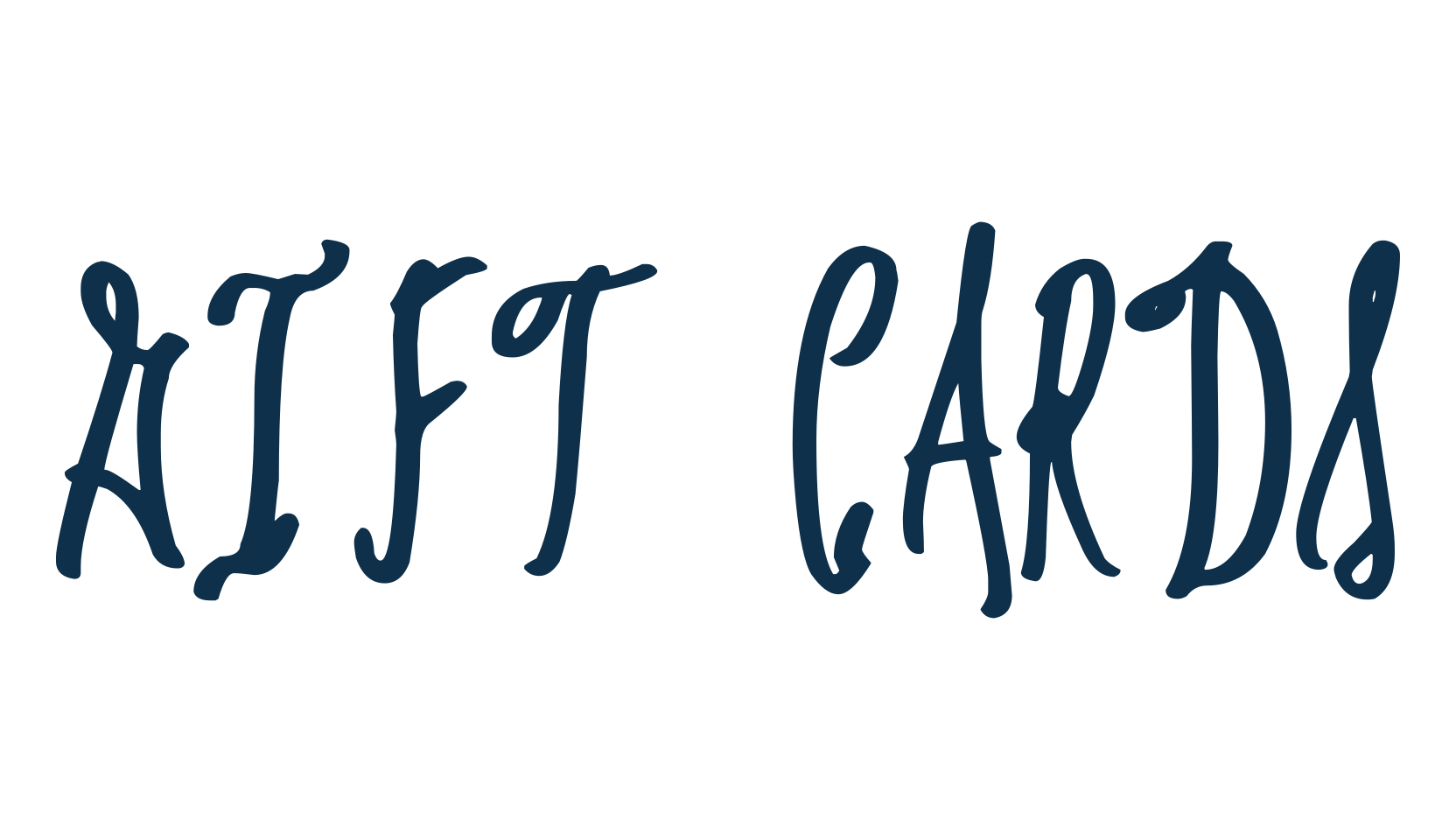 Gift Cards, handwriting font preview