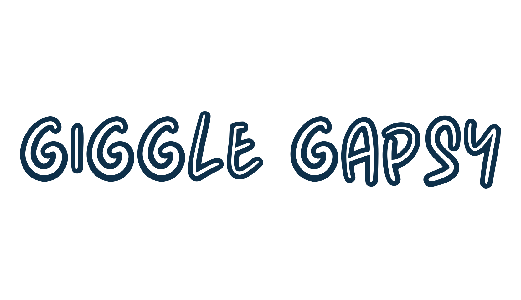 Giggle Gapsy, fancy cartoon decorative font preview