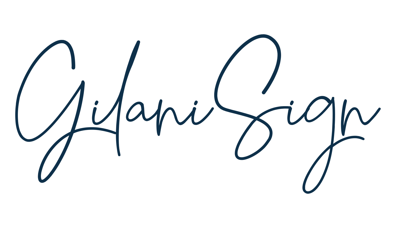 Gilani Sign, handwriting font preview