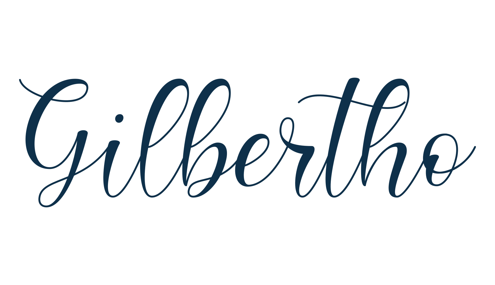Gilbertho, script calligraphy fancy decorative font preview