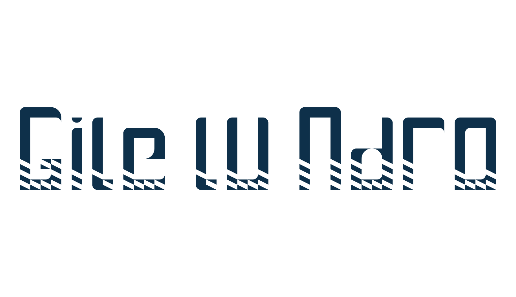Gile lu Ndro, fancy various techno sci-fi font preview