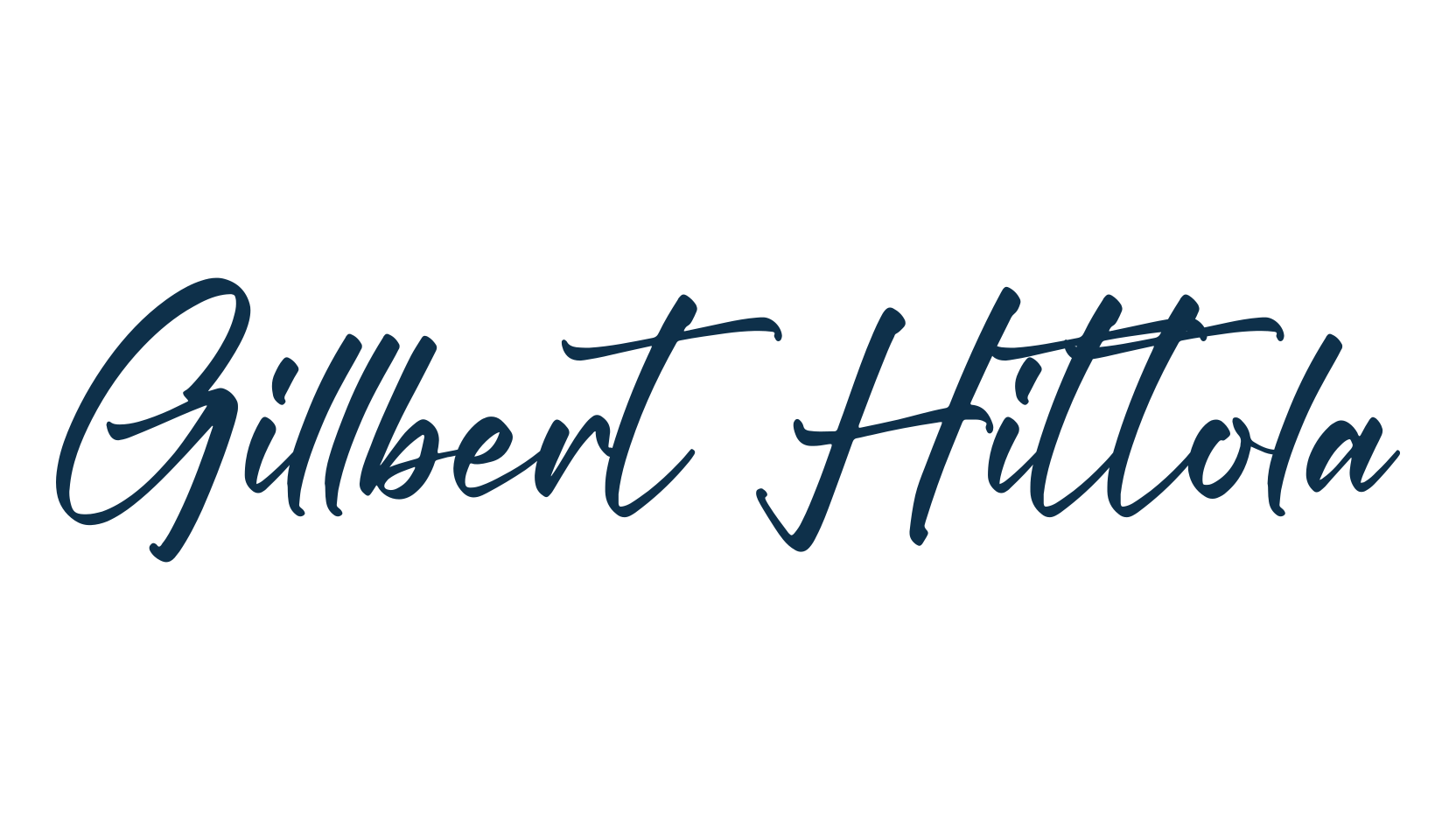 Gillbert Hittola, handwriting font preview