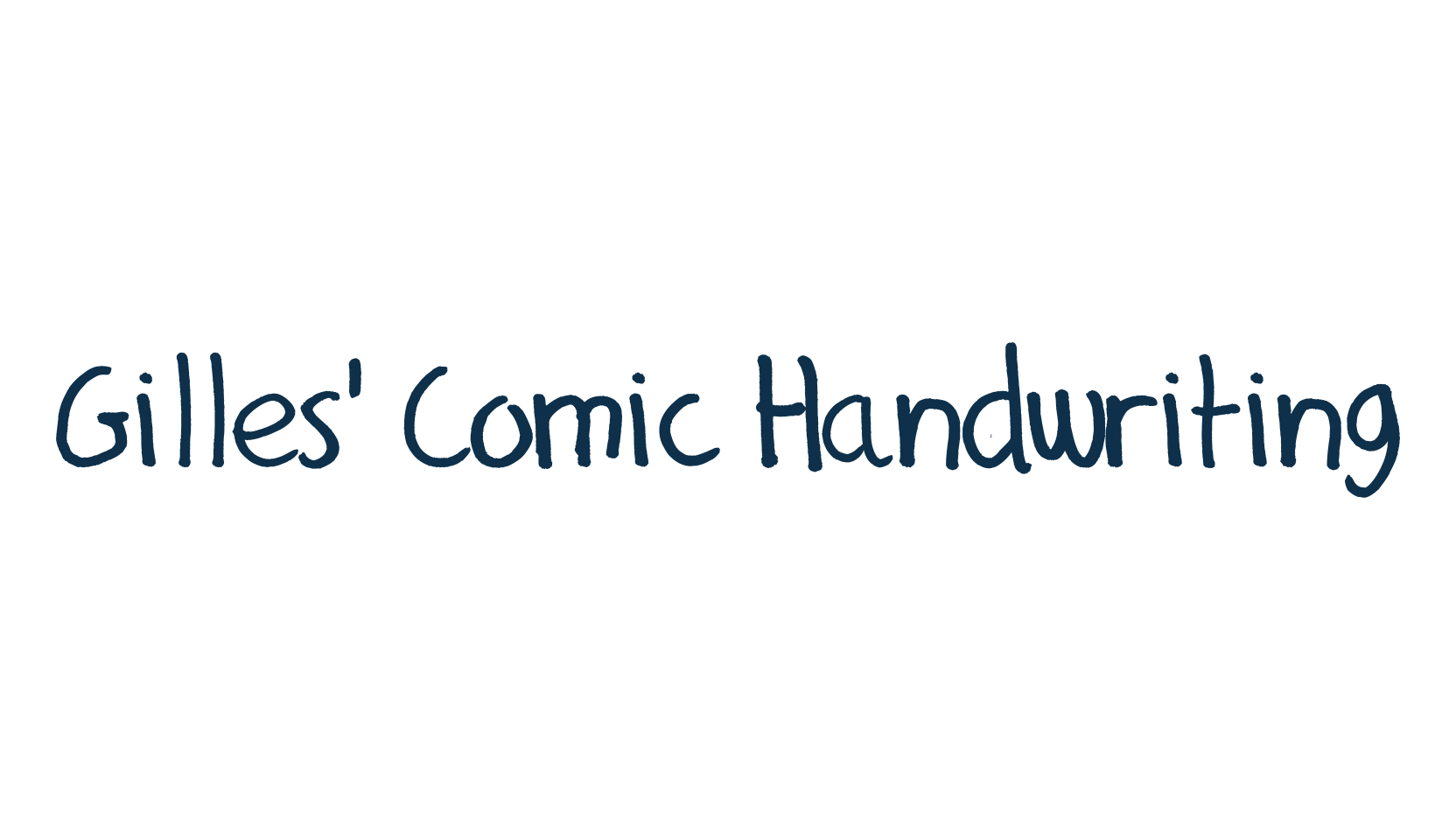 Gilles' Comic Handwriting, cartoon font preview