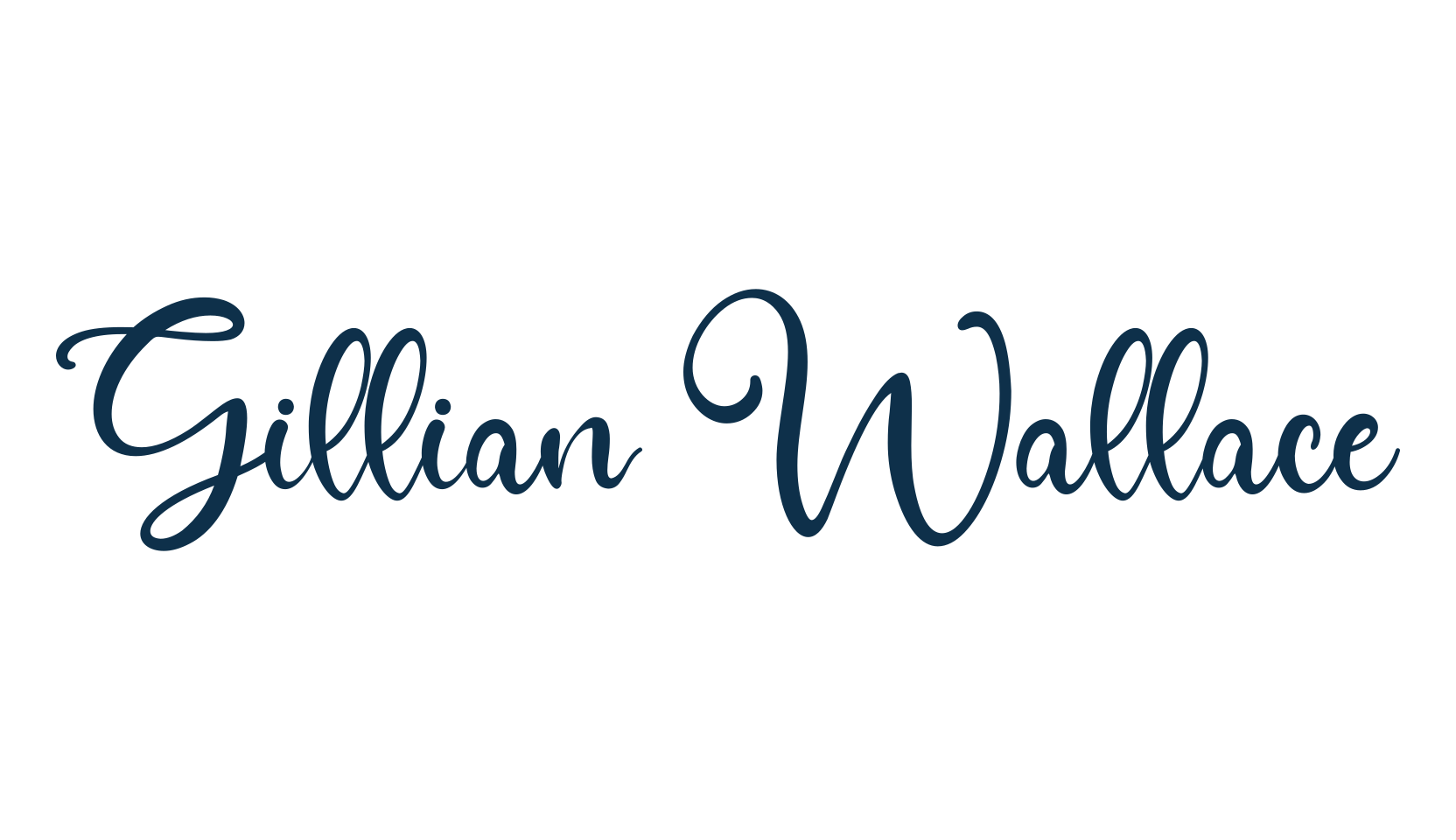 Gillian Wallace, fancy various decorative script calligraphy font preview
