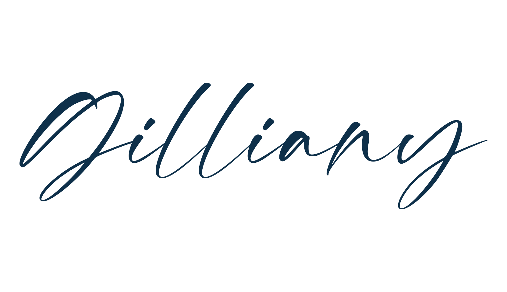 Gilliany, handwriting font preview