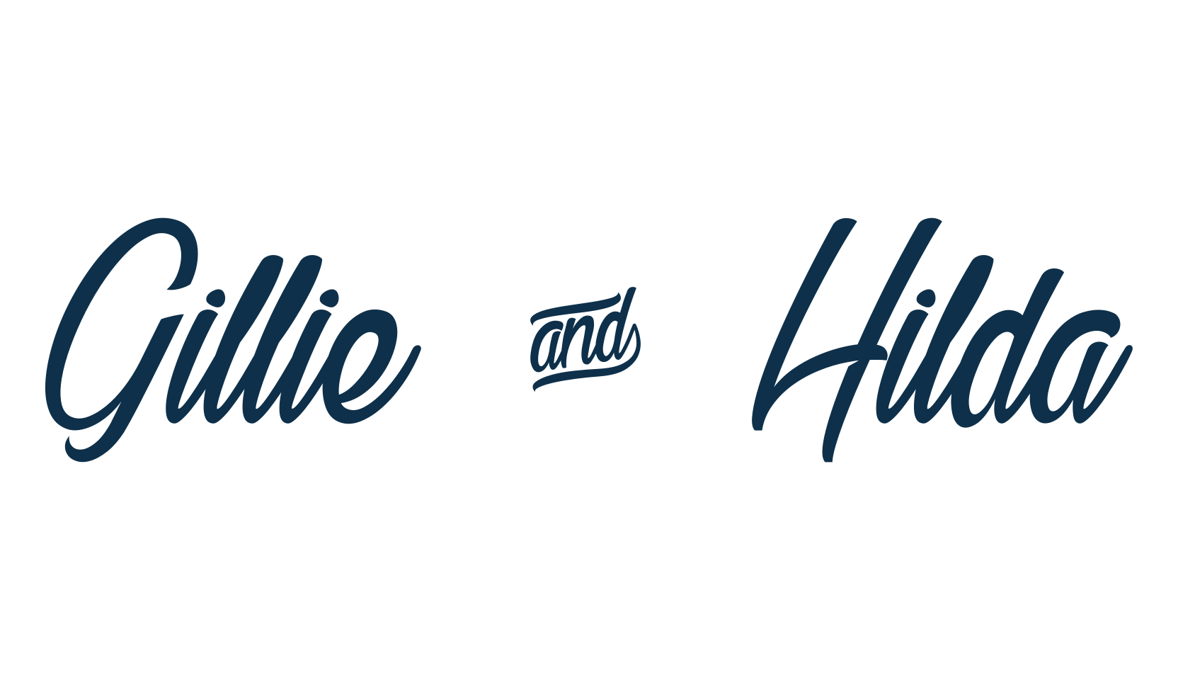 Gillie & Hilda, calligraphy font preview