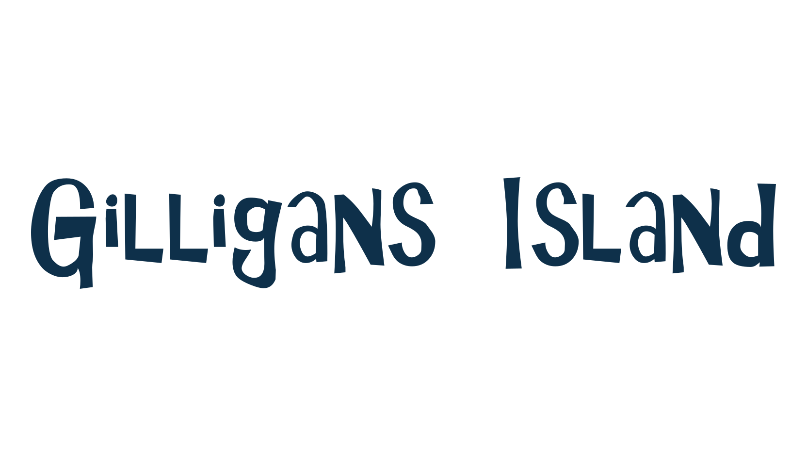 Gilligans Island, cartoon font preview