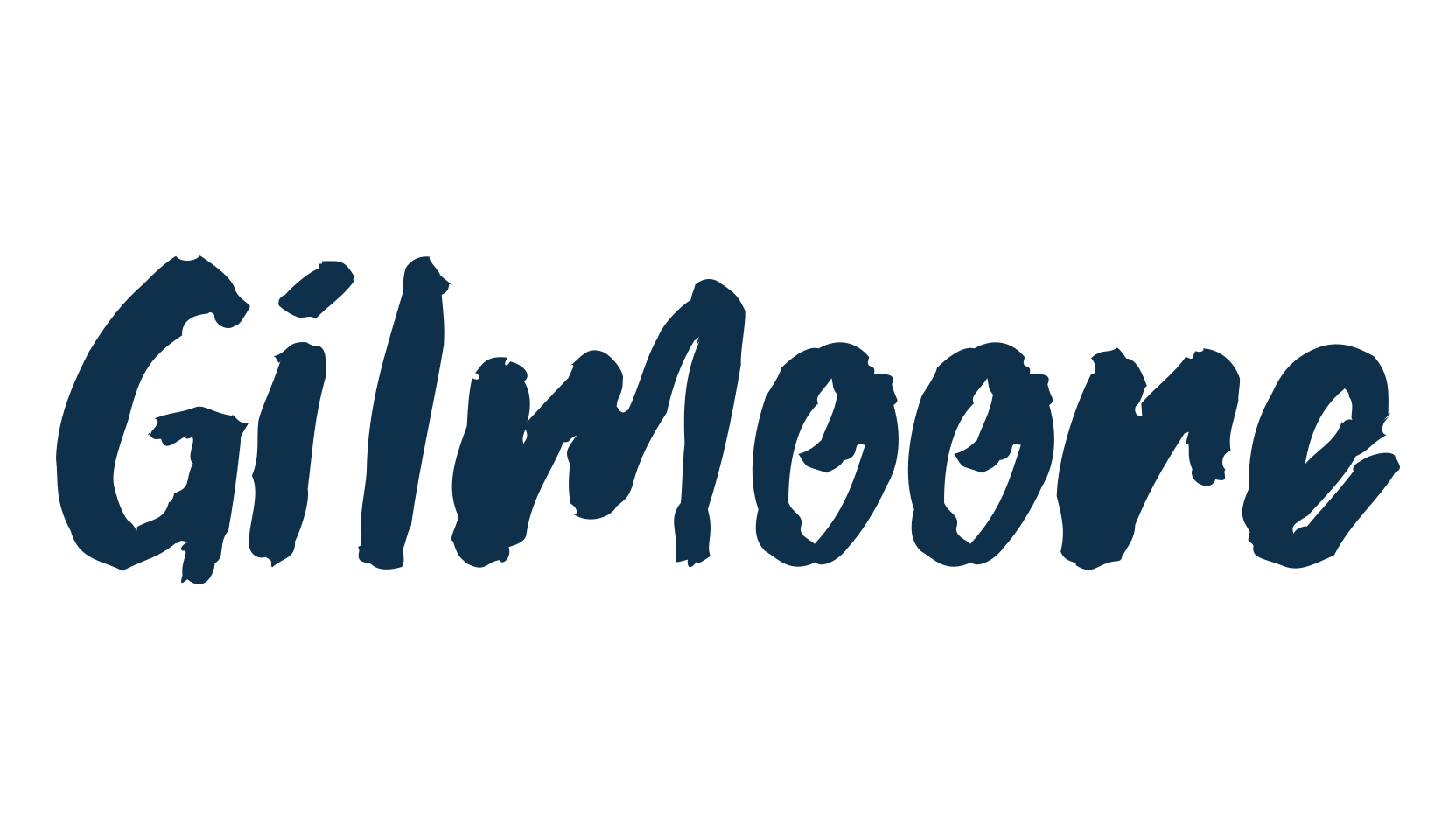 Gilmoore, brush font preview