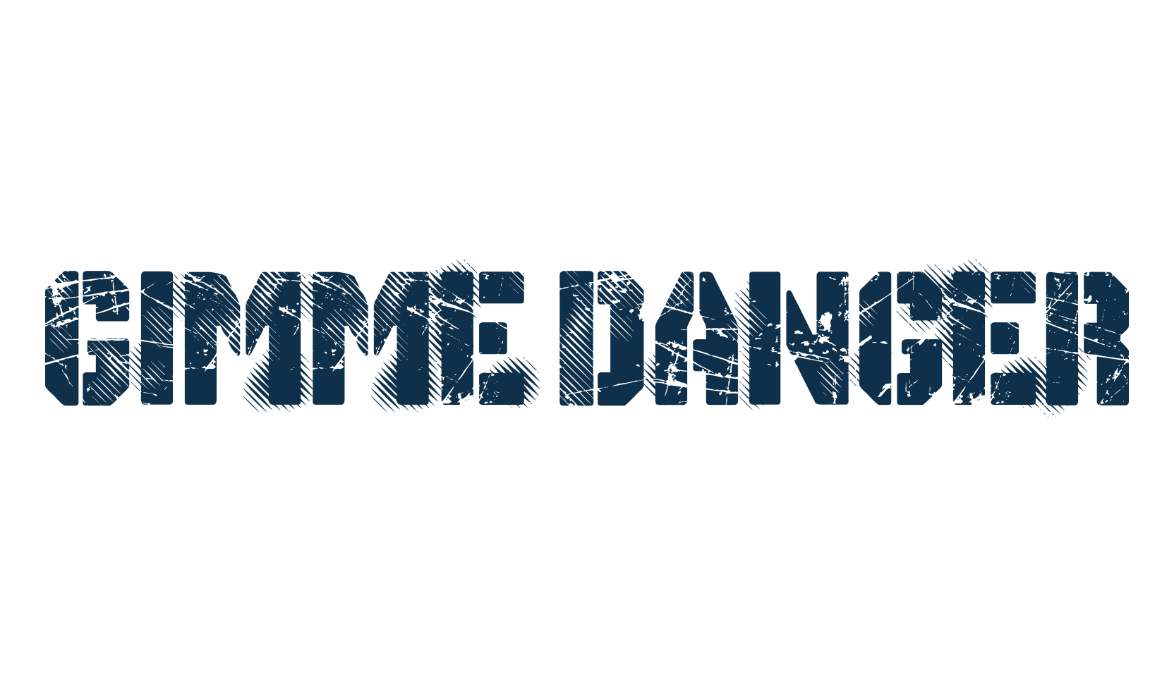 Gimme Danger, stencil, army font preview