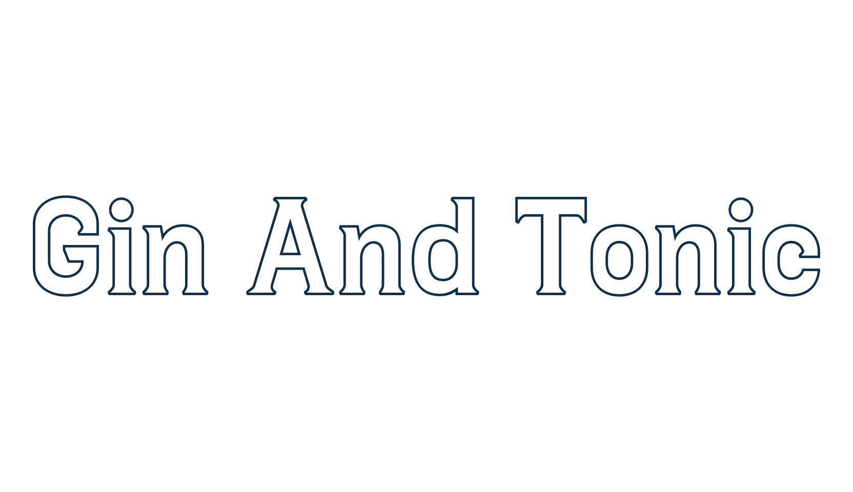 Gin And Tonic, fancy retro decorative font preview