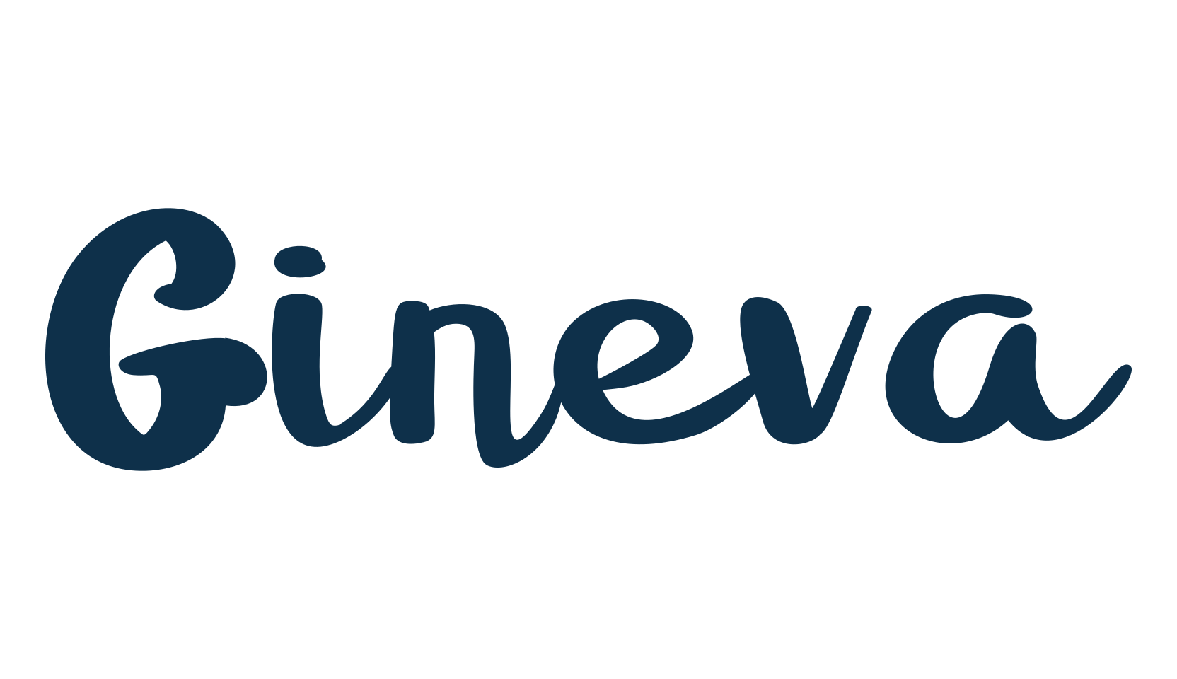 Gineva, handwriting font preview