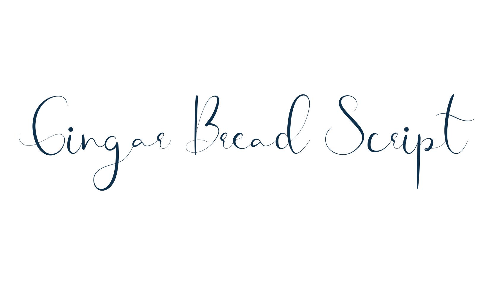 Gingar Bread Script, handwriting font preview