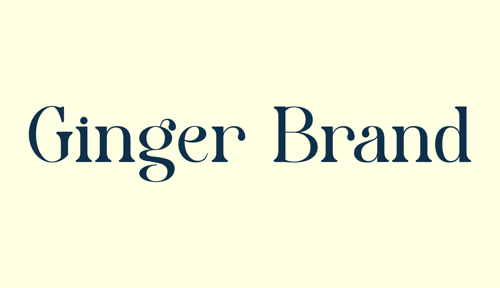 Ginger Brand, serif font preview