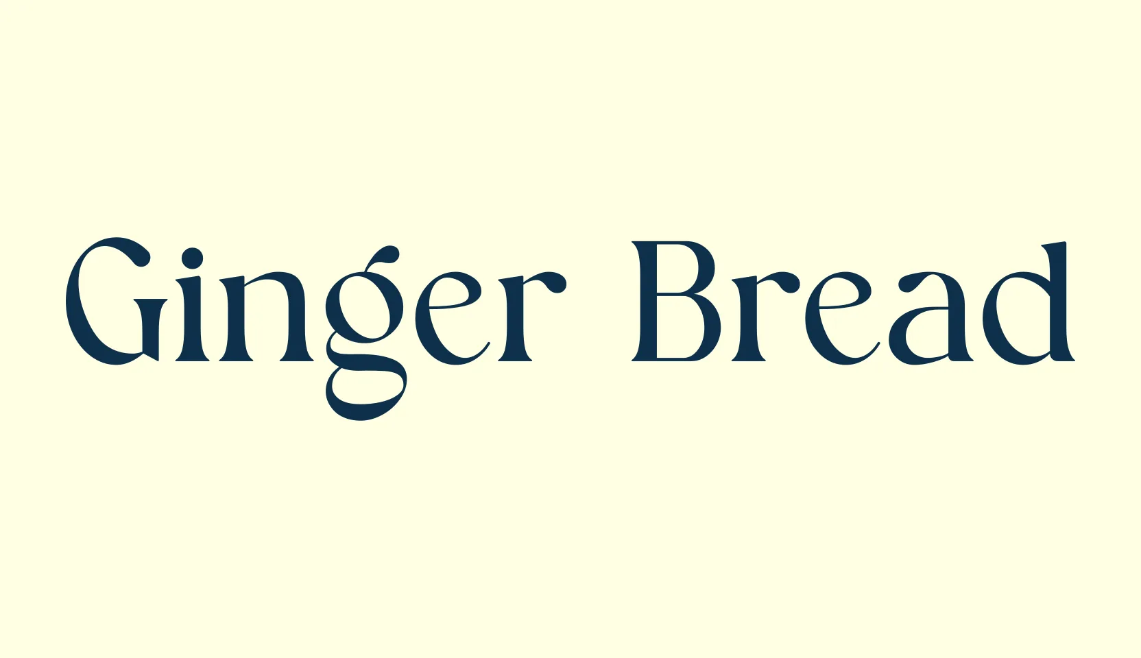 Ginger Bread, serif font preview