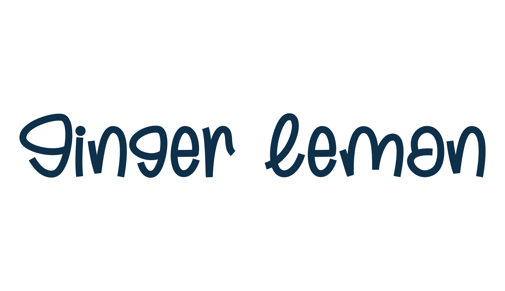 Ginger Lemon, fancy decorative font preview