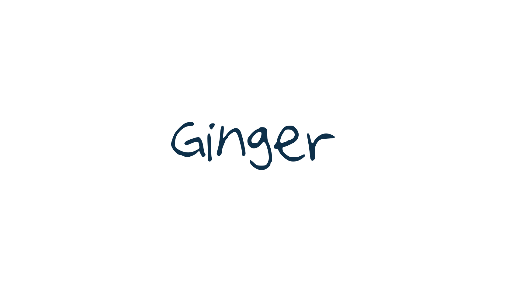 Ginger, handwriting font preview
